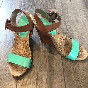 EUC BCBG Generation wedge sandals